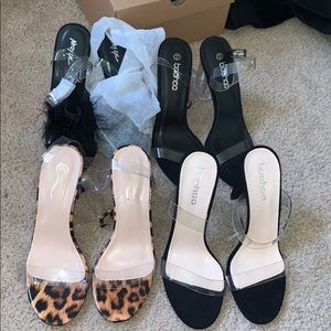 Size 8 never worn clear acrylic heels